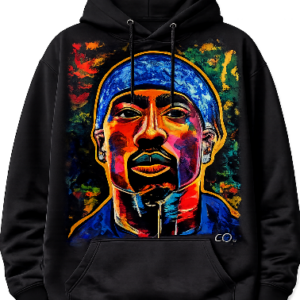 2Pac Custom Graphic Hoodie – Scripted Rainbows Collection
