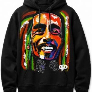 Bob Marley Custom Graphic Hoodie – Scripted Rainbows Collection