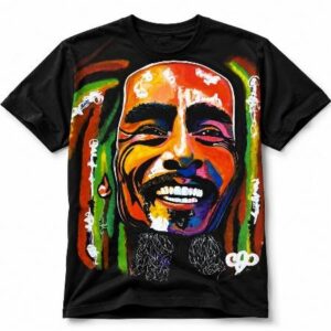 Bob Marley Custom Graphic T-Shirt – Scripted Rainbows Collection