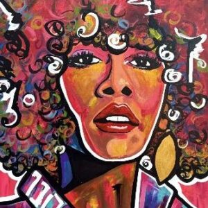 Whitney Houston Custom Canvas Wall Art – Scripted Rainbows Collection