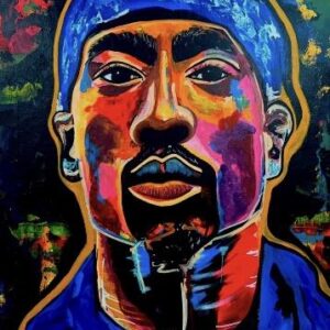 2Pac Custom Canvas Wall Art – Scripted Rainbows Collection