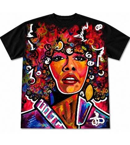 Whitney Houston Custom Graphic T-Shirt – Scripted Rainbows Collection