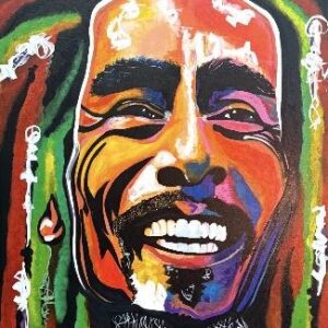 Bob Marley Custom Canvas Wall Art – Scripted Rainbows Collection